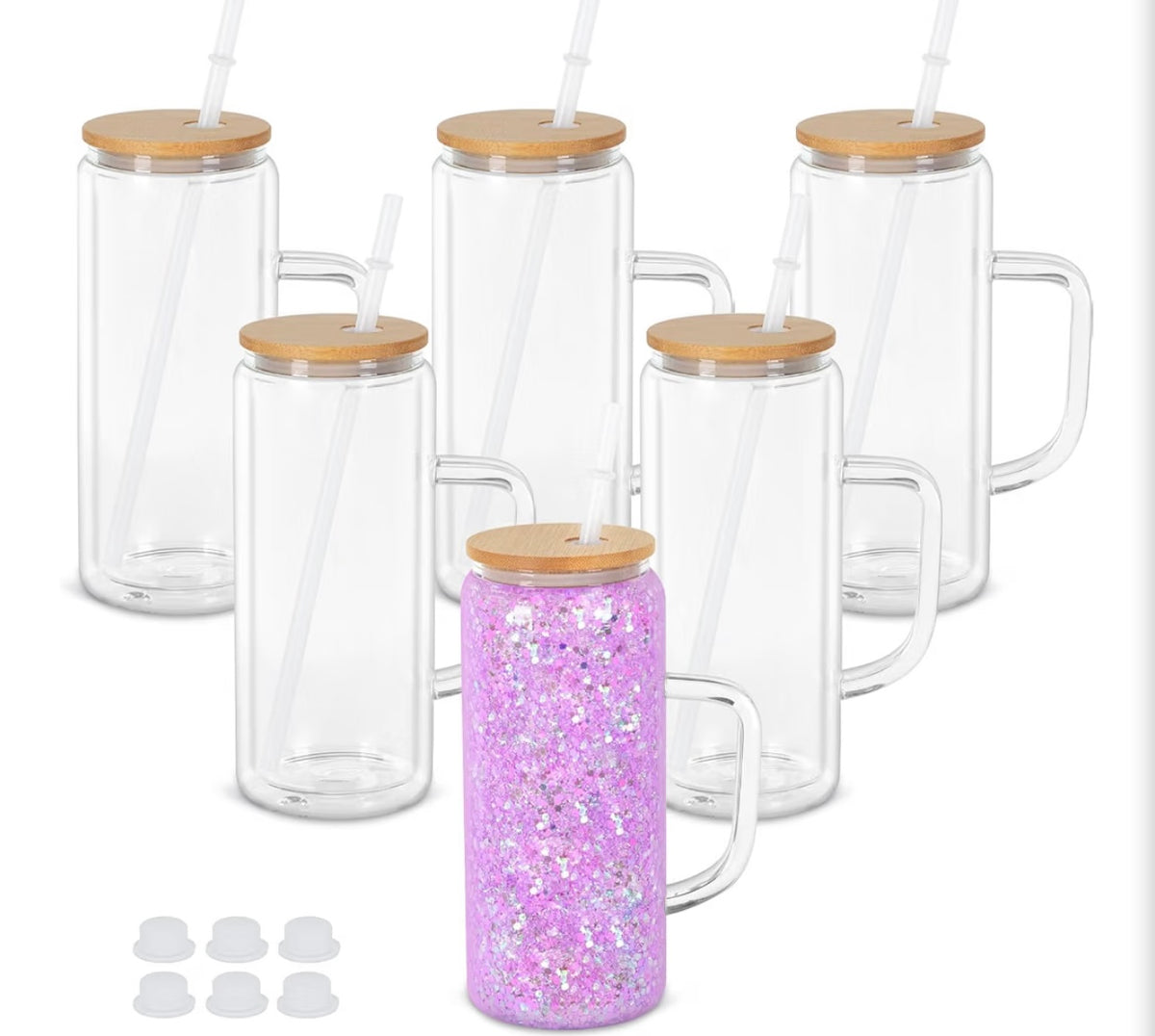 20oz Glass Tumbler with Handle