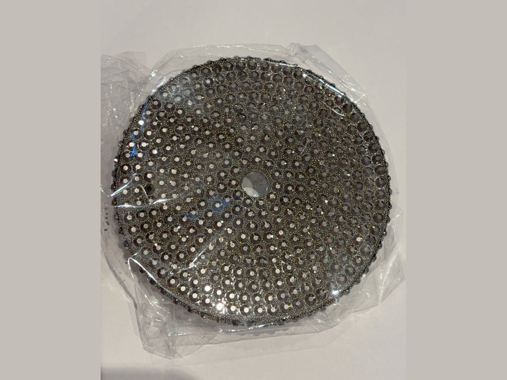 Dark gray 24oz cup lid with textured raised dots and iridescent sequins