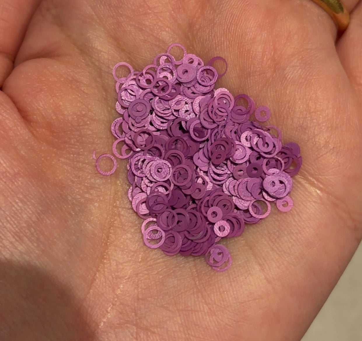 Purple Bubble Glitter Shapes