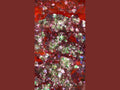 Scarlet Haze pink glitter with silver and green color shift hexagonal particles