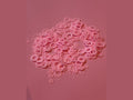 Pink translucent bubble shape craft pieces with central holes for glow in the dark projects