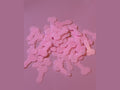 Pink bone-shaped confetti for glow in the dark party decor