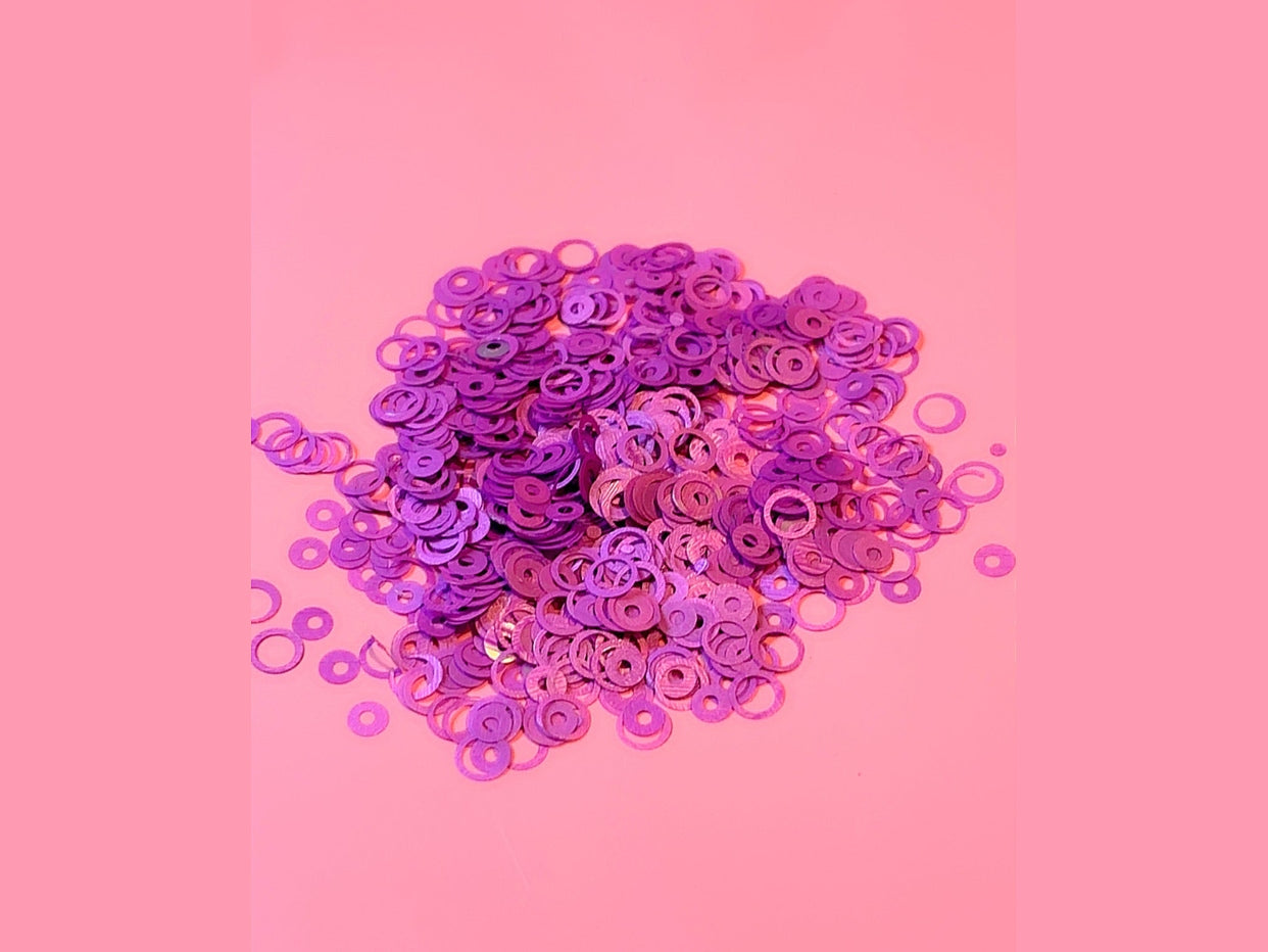 Purple Bubble Glitter Shapes