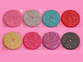 Assorted pack of eight colorful 24oz lids with faceted beads and sequins