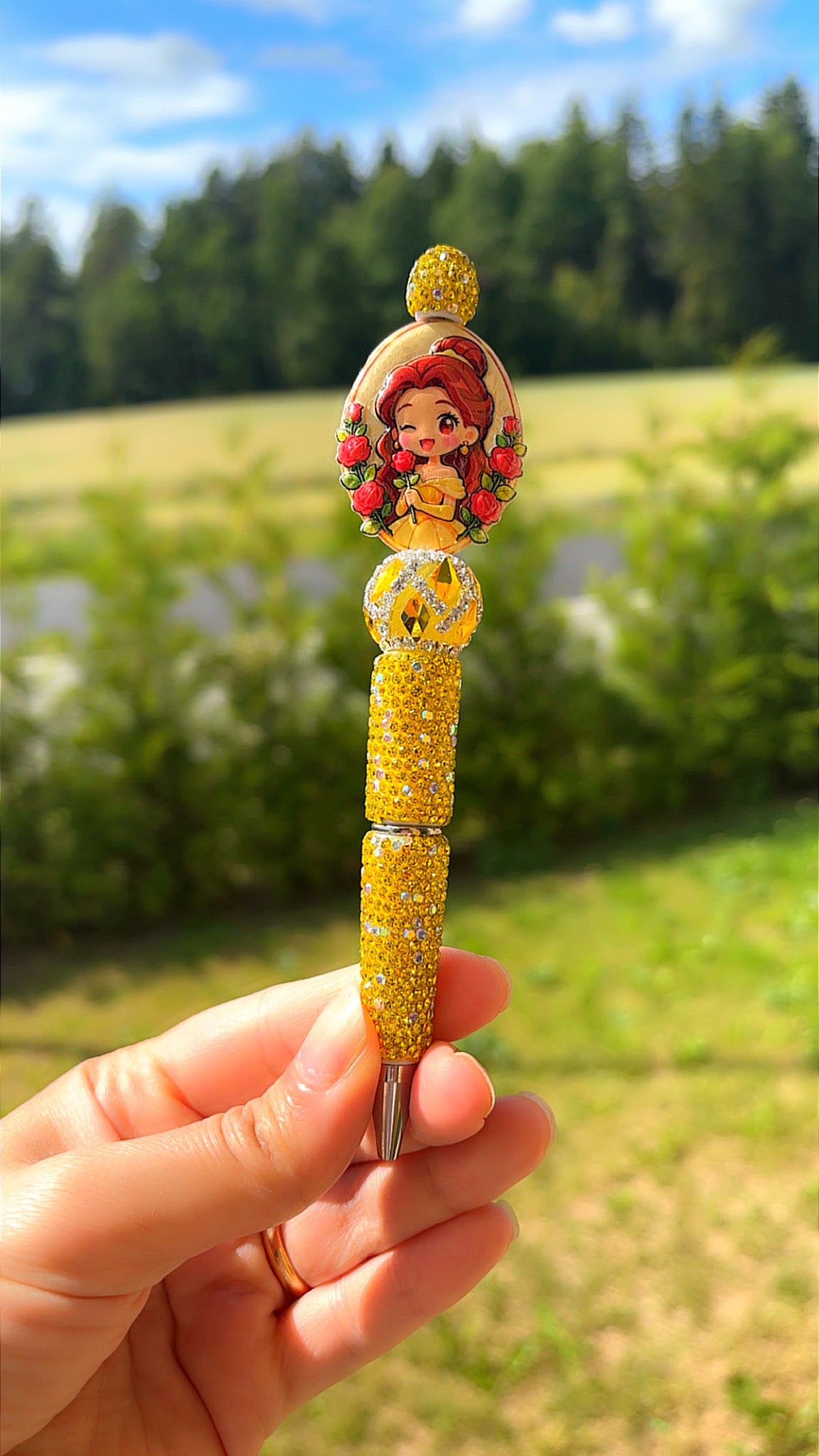 Belle Rose Sparkle Pen