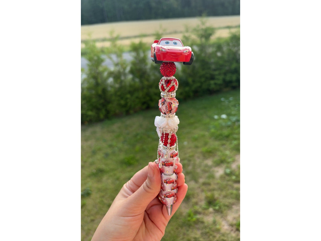 Lightning Mqueen Custom Pen - Bunnywhimsycrafts
