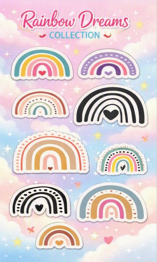 Cute Rainbow Dreams Collection Stickers