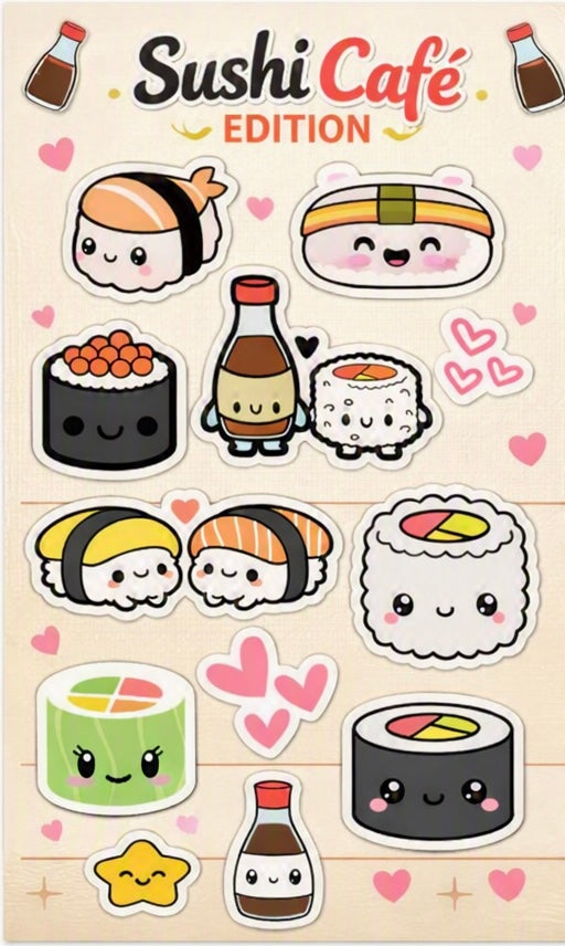 Kawaii Sushi Sticker Collection