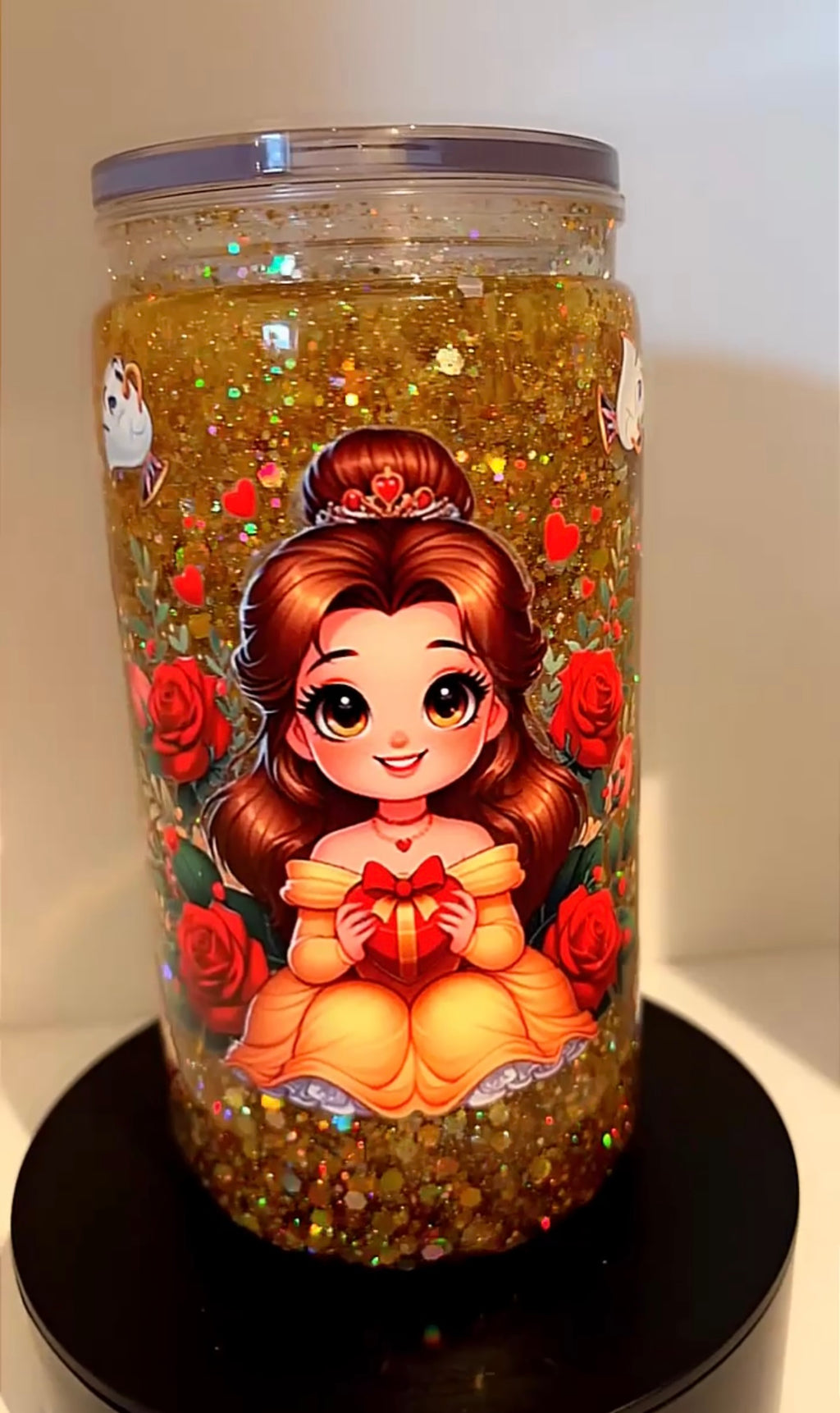Beauty And The Beast Bell Snowglobe Tumbler