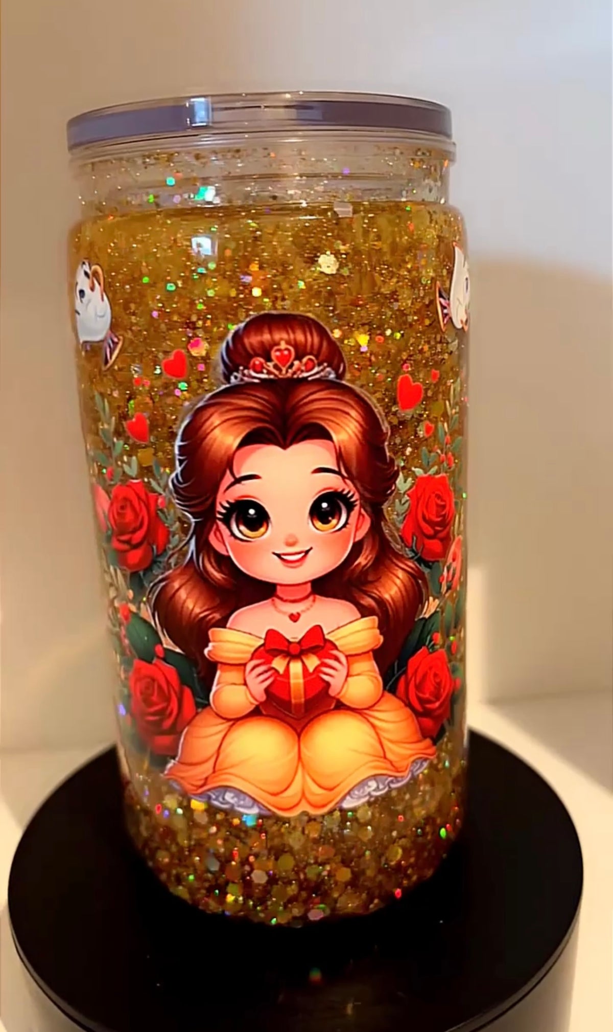 Beauty And The Beast Bell Snowglobe Tumbler