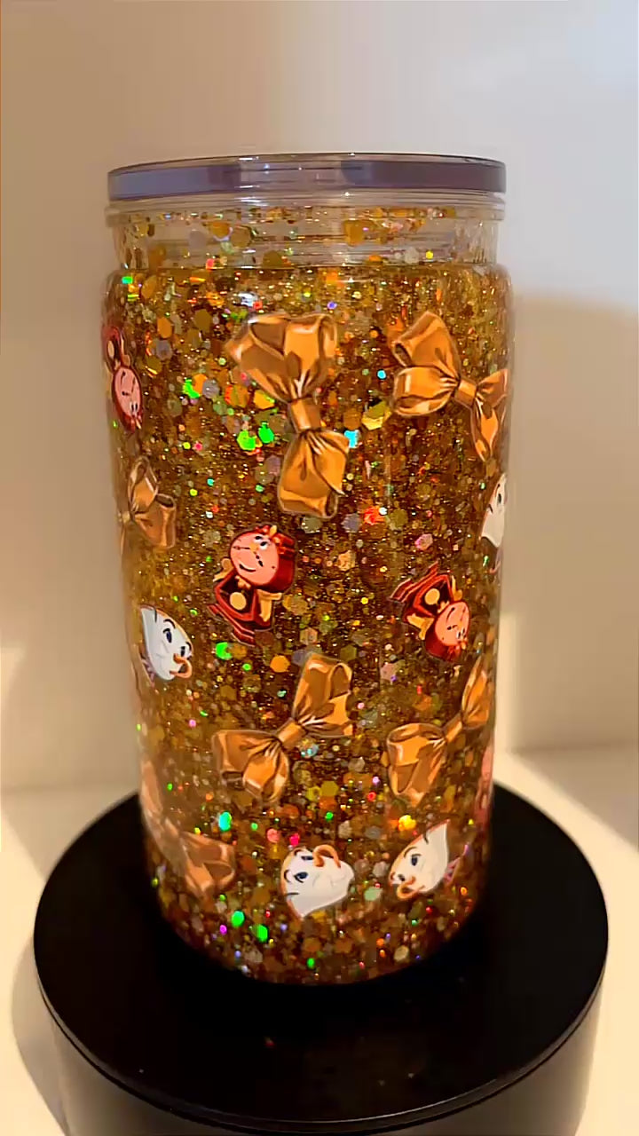 Beauty And The Beast Bell Snowglobe Tumbler